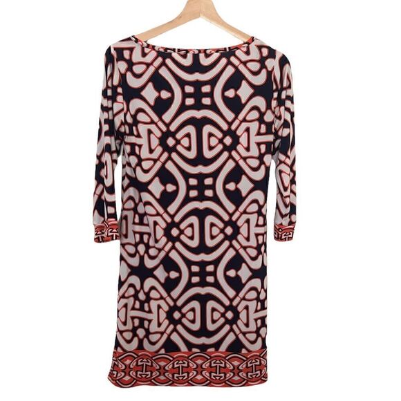 Laundry by Design Orange and Blue Geometric Dress Size 2 - Picture 2 of 7